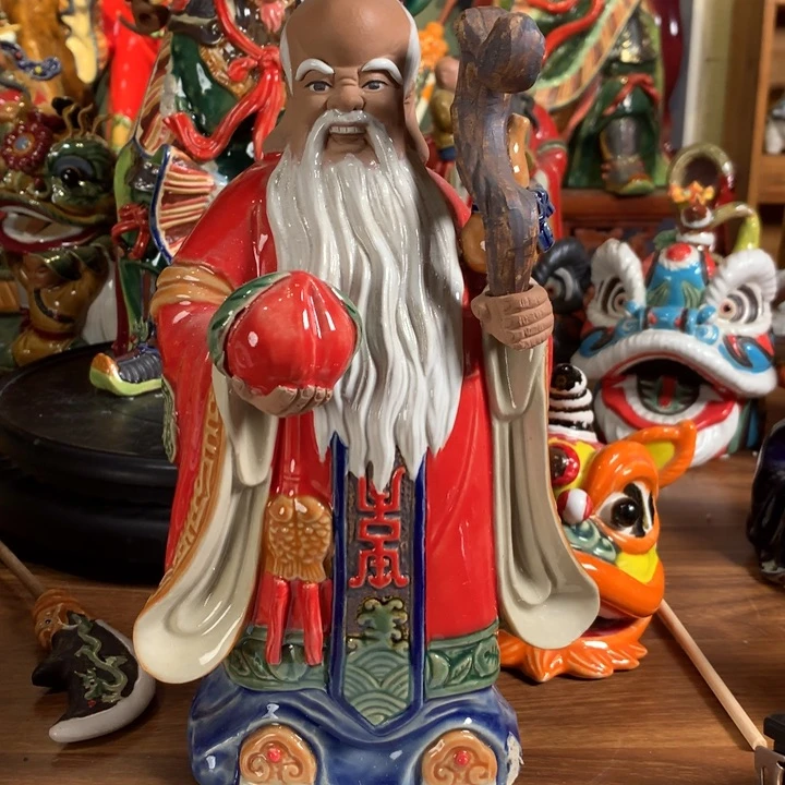 摆件陶瓷特价寿星