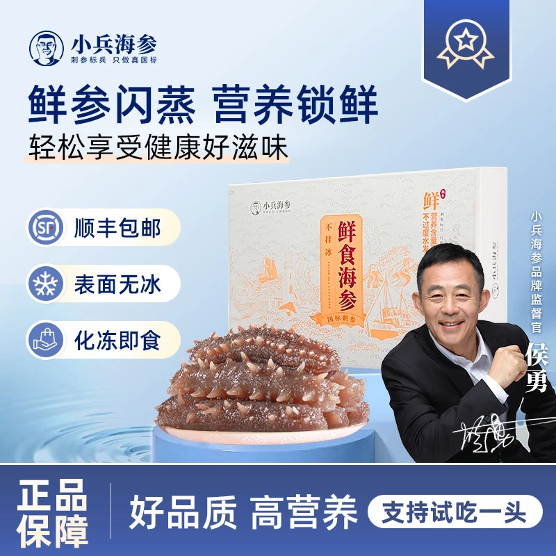 【鲜食即食海参】小兵海参6-12头/斤1-6斤辽刺参化冻即食大连辽刺参