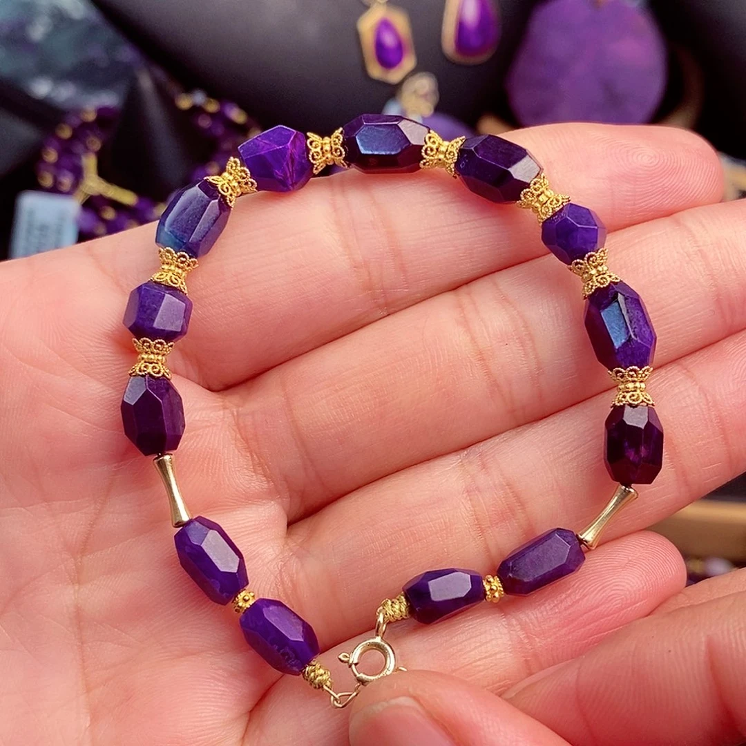 苏纪石（舒俱来）手链18K金镶嵌