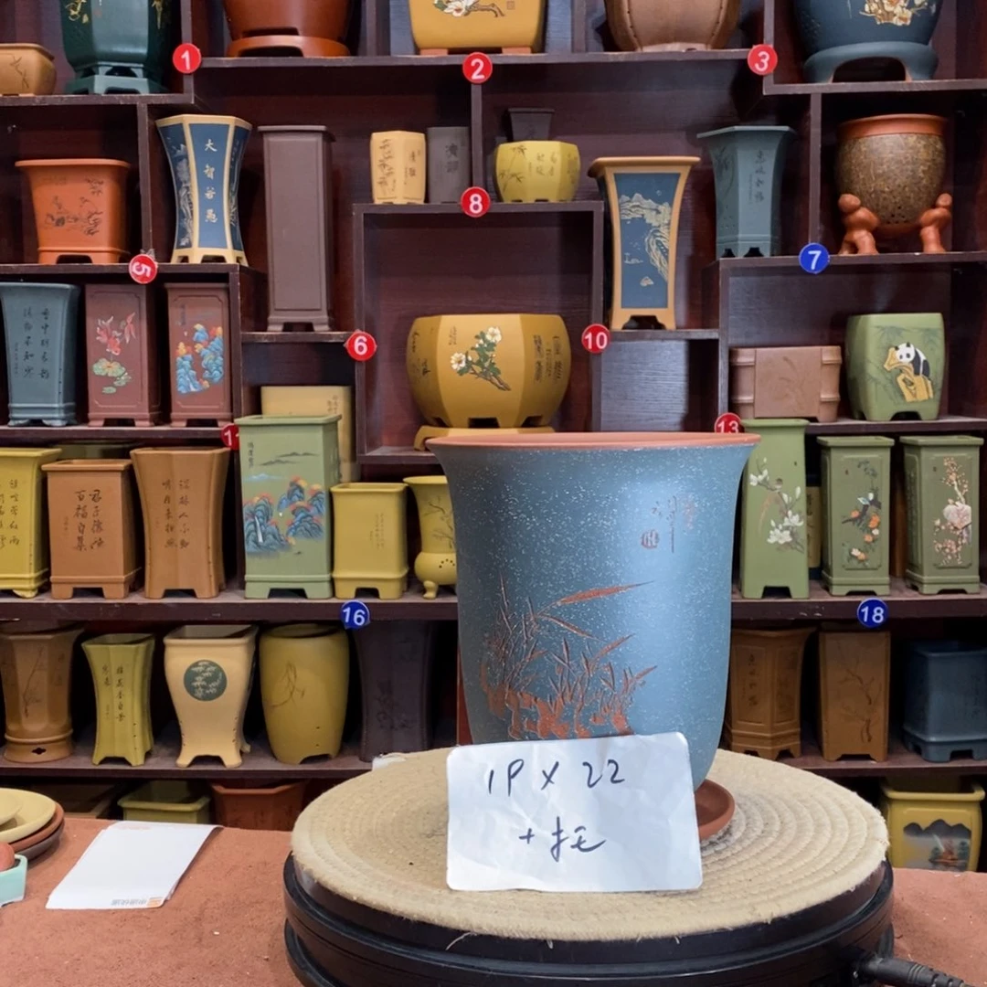 紫砂花盆紫砂花盆