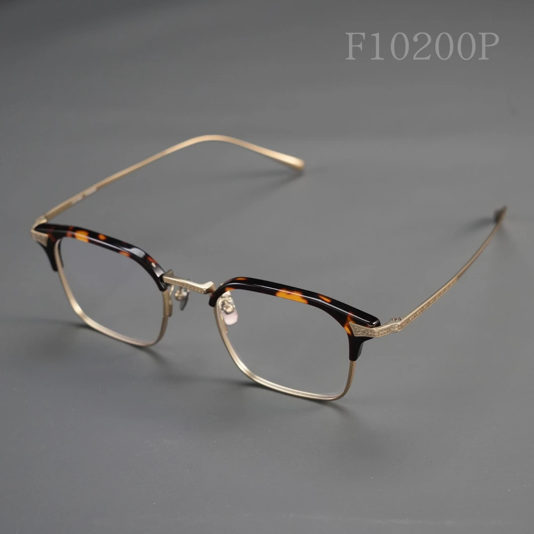 【柒柒】美国T//F家超轻纯钛复古黑框眼镜日系雕花圆框近视眼镜架