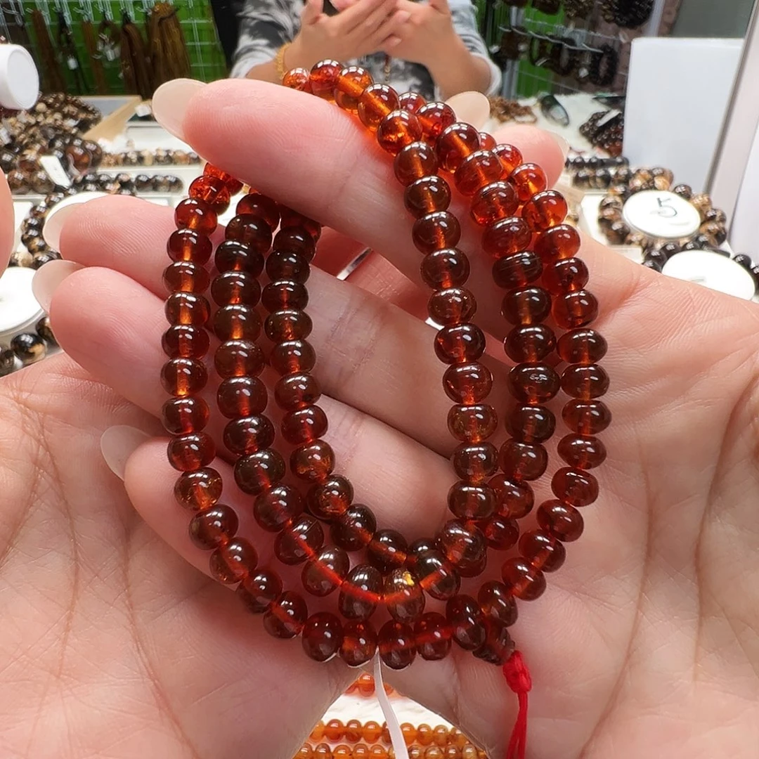 琥珀未镶嵌裸石抚顺琥珀6樱桃红