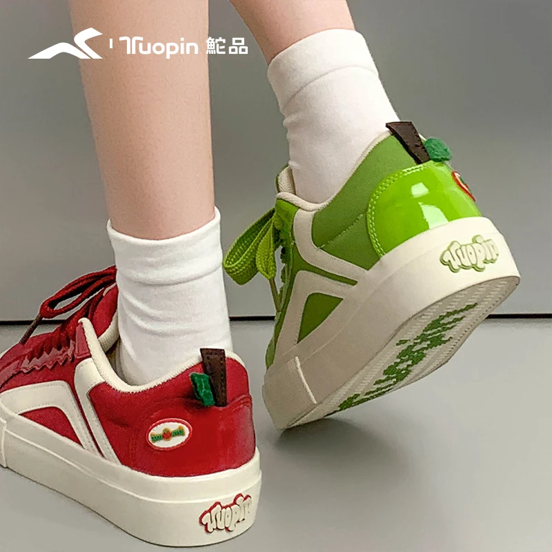 【明星同款鞋女款】鮀品苹果鞋低帮板鞋2025秋冬圣诞面包鞋休闲女鞋