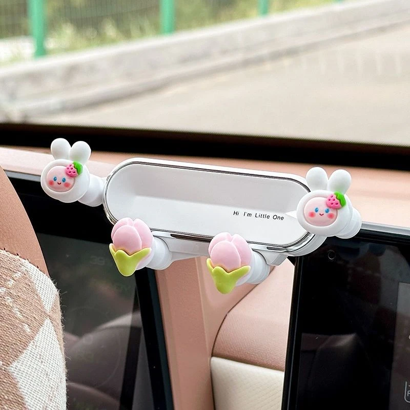 2024年五菱宏光mini车载手机支架三代马卡龙屏幕专用卡通导航底座