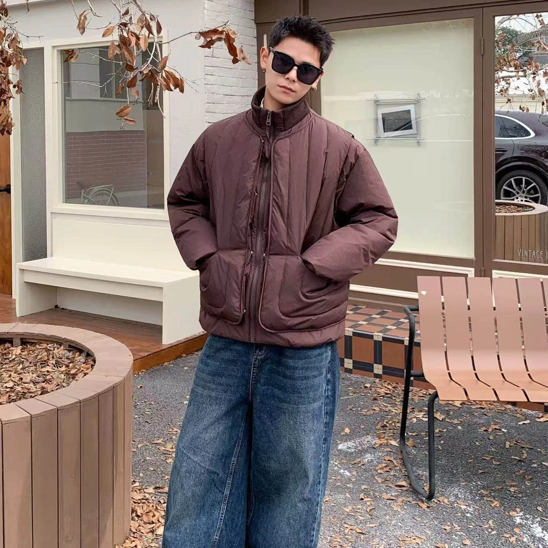 品质象征！设计师格调！杭州货 结构立裁90白鸭绒男士羽绒服2559