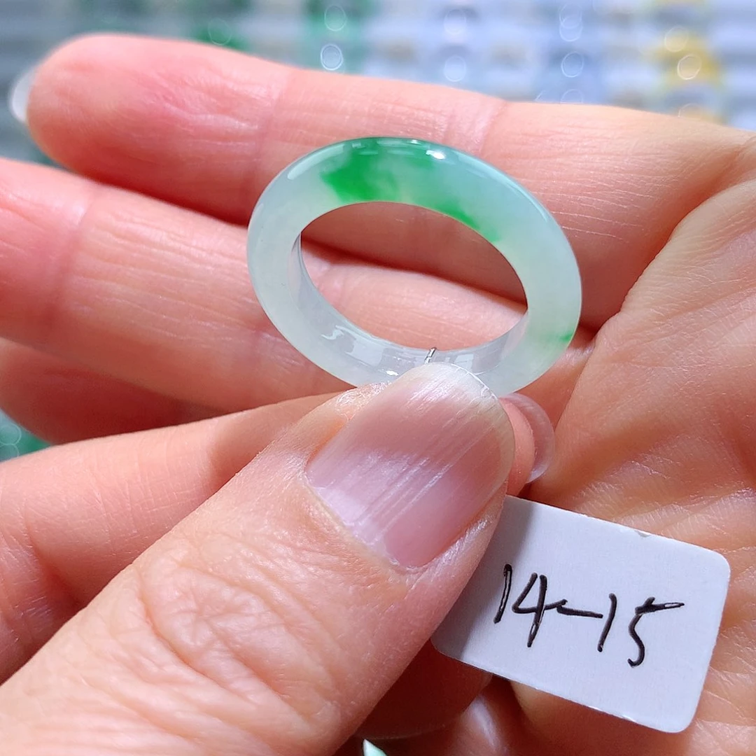 翡翠戒指未镶嵌14-15号