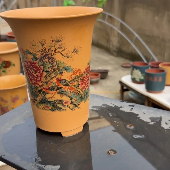 紫砂花盆 高度22口径17