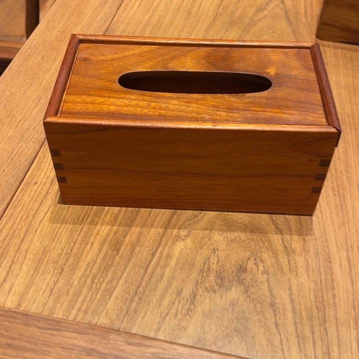 紫檀木类成套家具非洲红花梨纸巾盒