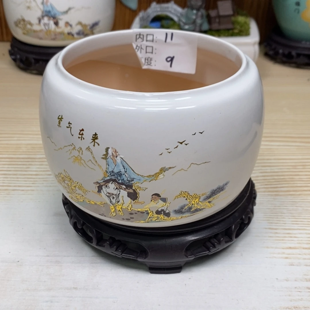 紫砂陶瓷花盆浮力