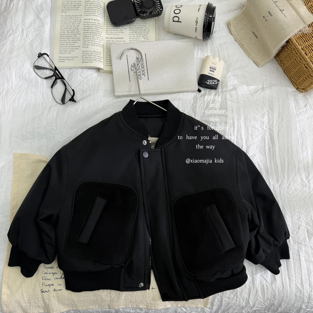 儿童冬季加厚保暖内里仿兔毛棉服D-6211时尚百搭飞行服韩版男女童