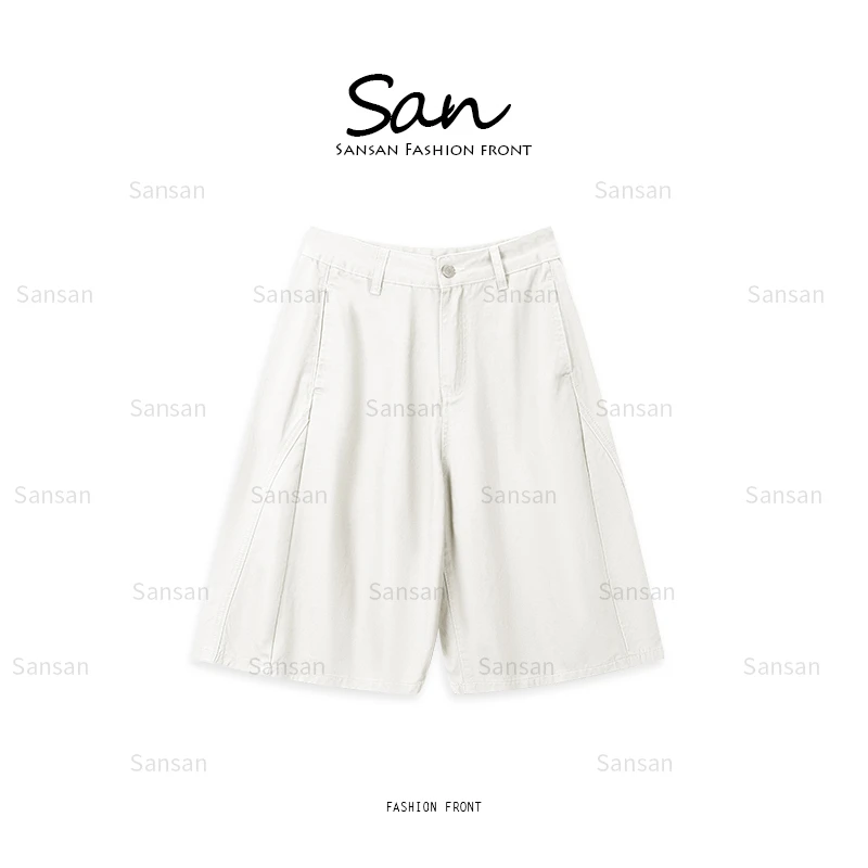 【SANSAN】气质百搭简约休闲裤子高腰显瘦百搭牛仔裤DY-20112
