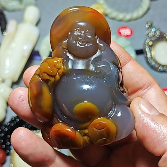 合金颈饰玛瑙/玉髓两**岳