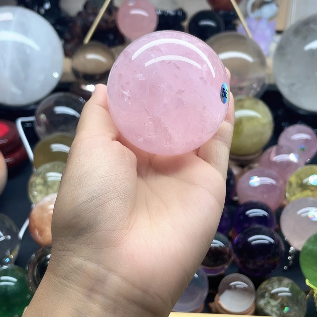 水晶珠宝半成品未镶嵌粉水晶卡64A56