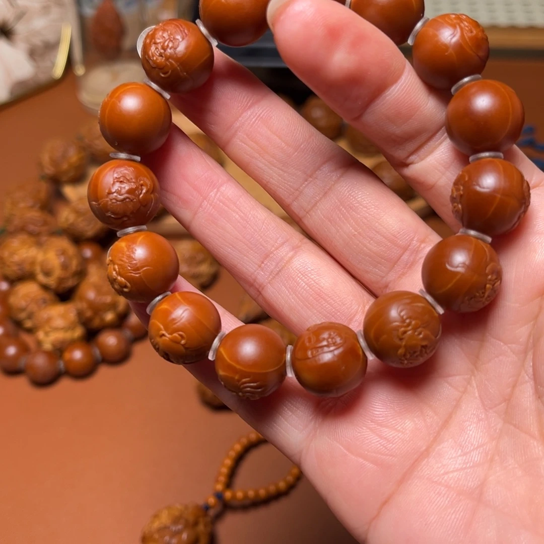 忧***叶橄榄核手串/手链光珠罗汉