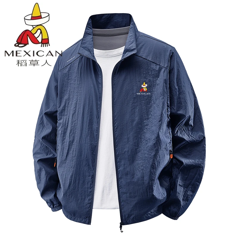 稻草人夏季凉感防晒衣户外薄款防紫外线外套冰丝透气速干皮肤衣男