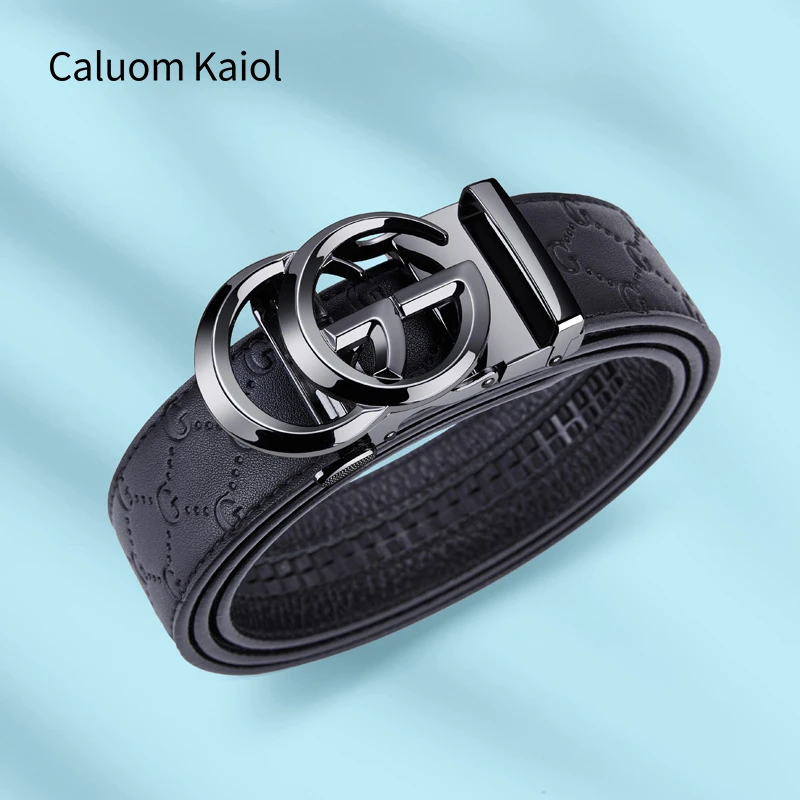 Caluom Kaiol官方正品男士皮带自动扣时尚百搭商务腰带送男友老板