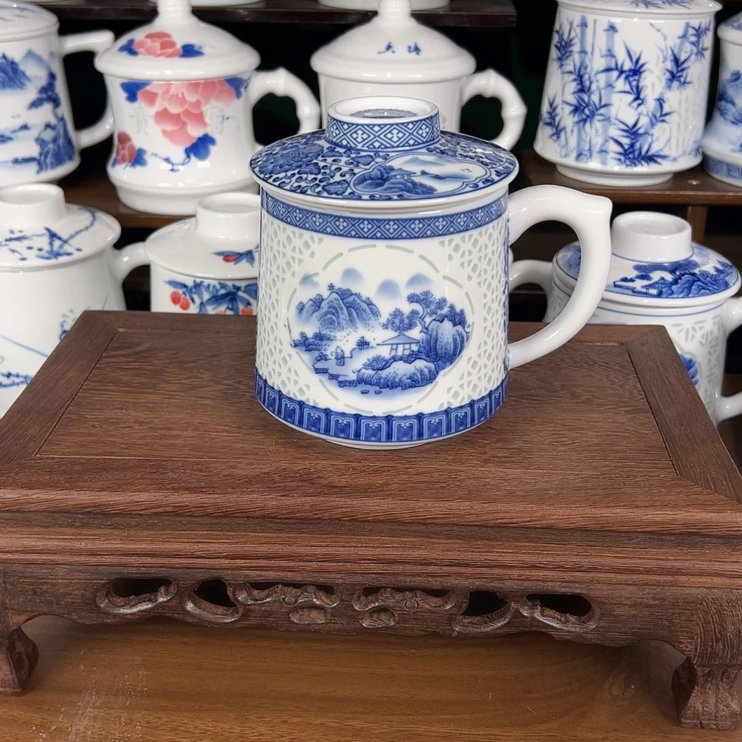 景德镇高温陶瓷办公杯家用