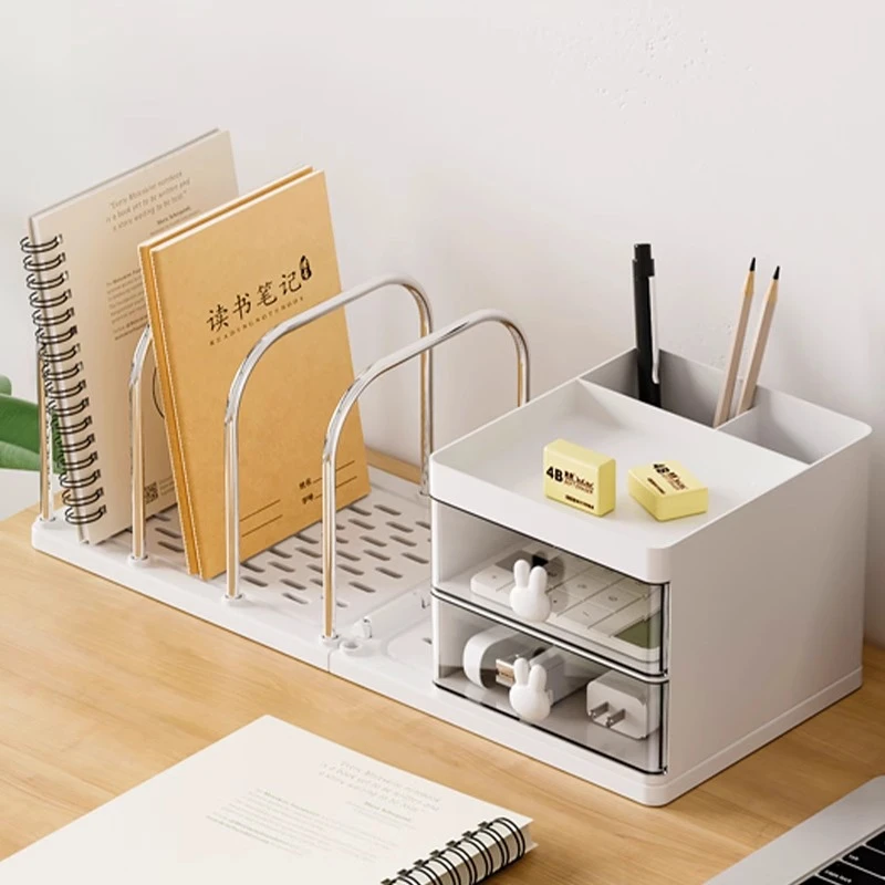 书立书架桌面置物架学生书桌固定书本收纳神器办公室文件架子书档