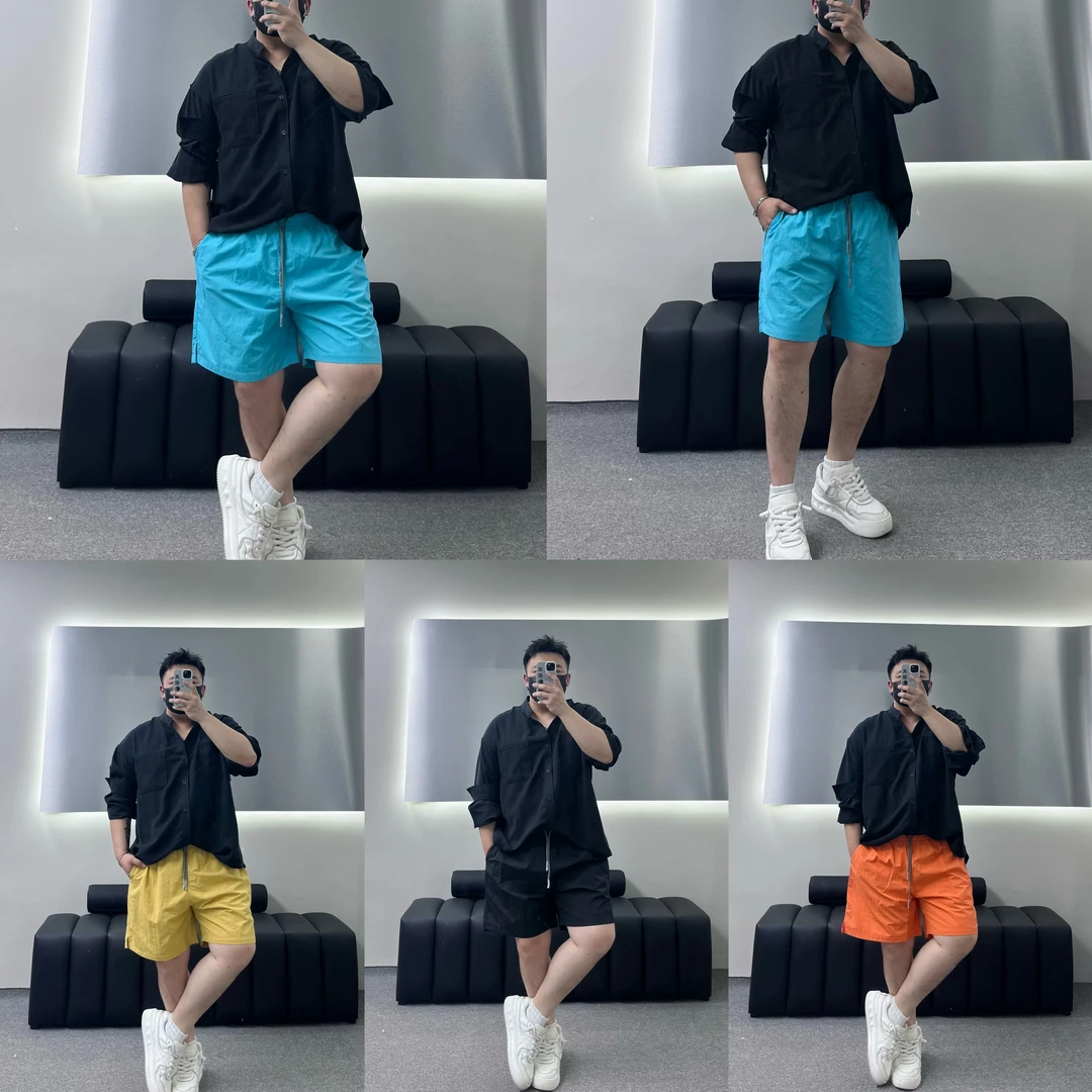 大码-美式四分沙滩裤（通勤百搭）速干防泼水运动休闲短裤