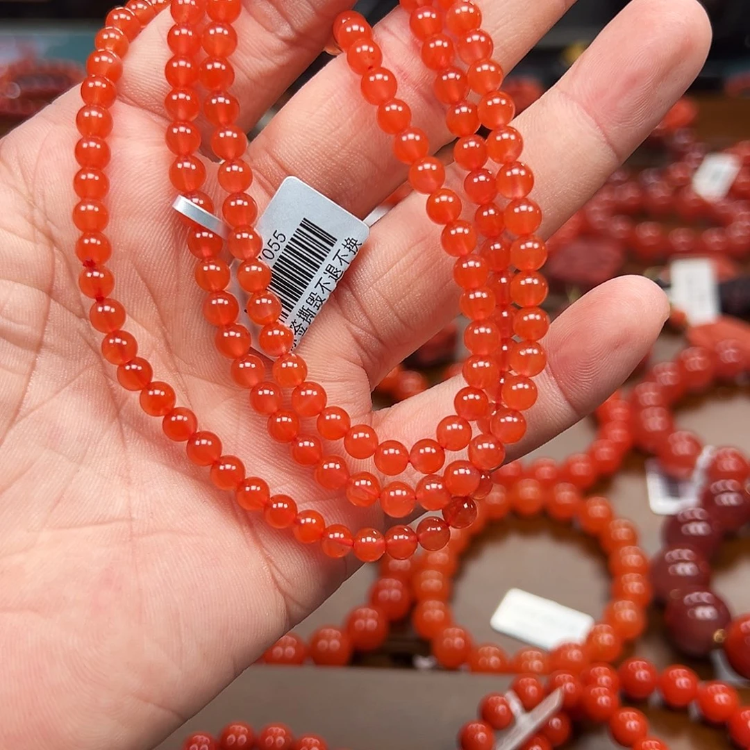 南红玛瑙未镶嵌手链