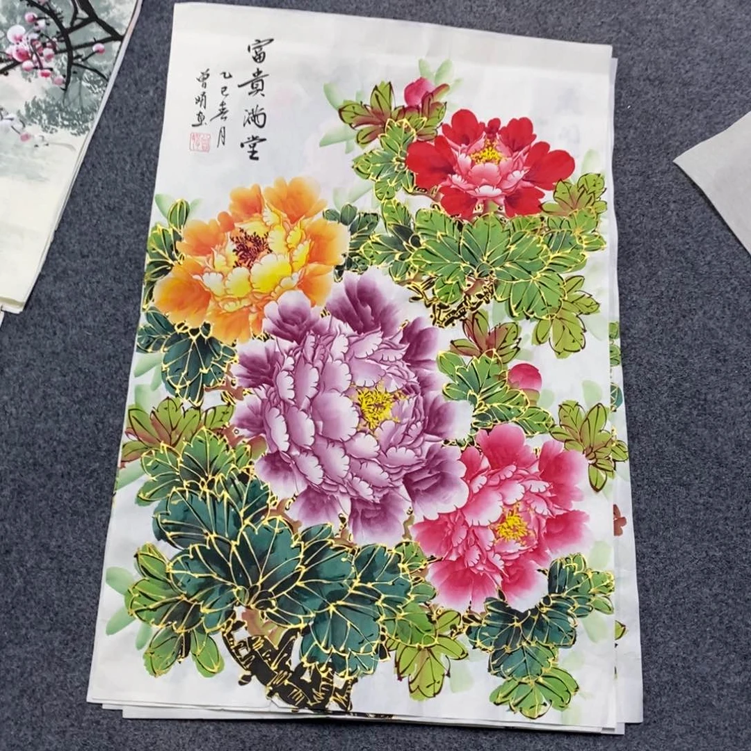 国画尺寸68✖️46四尺开三纯手绘