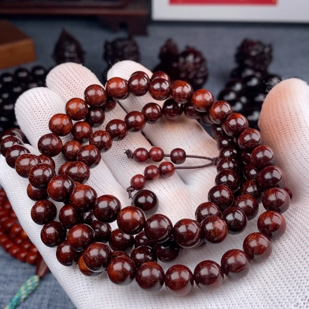 小叶紫檀其他瑕疵珠➕血檀108学习礼包