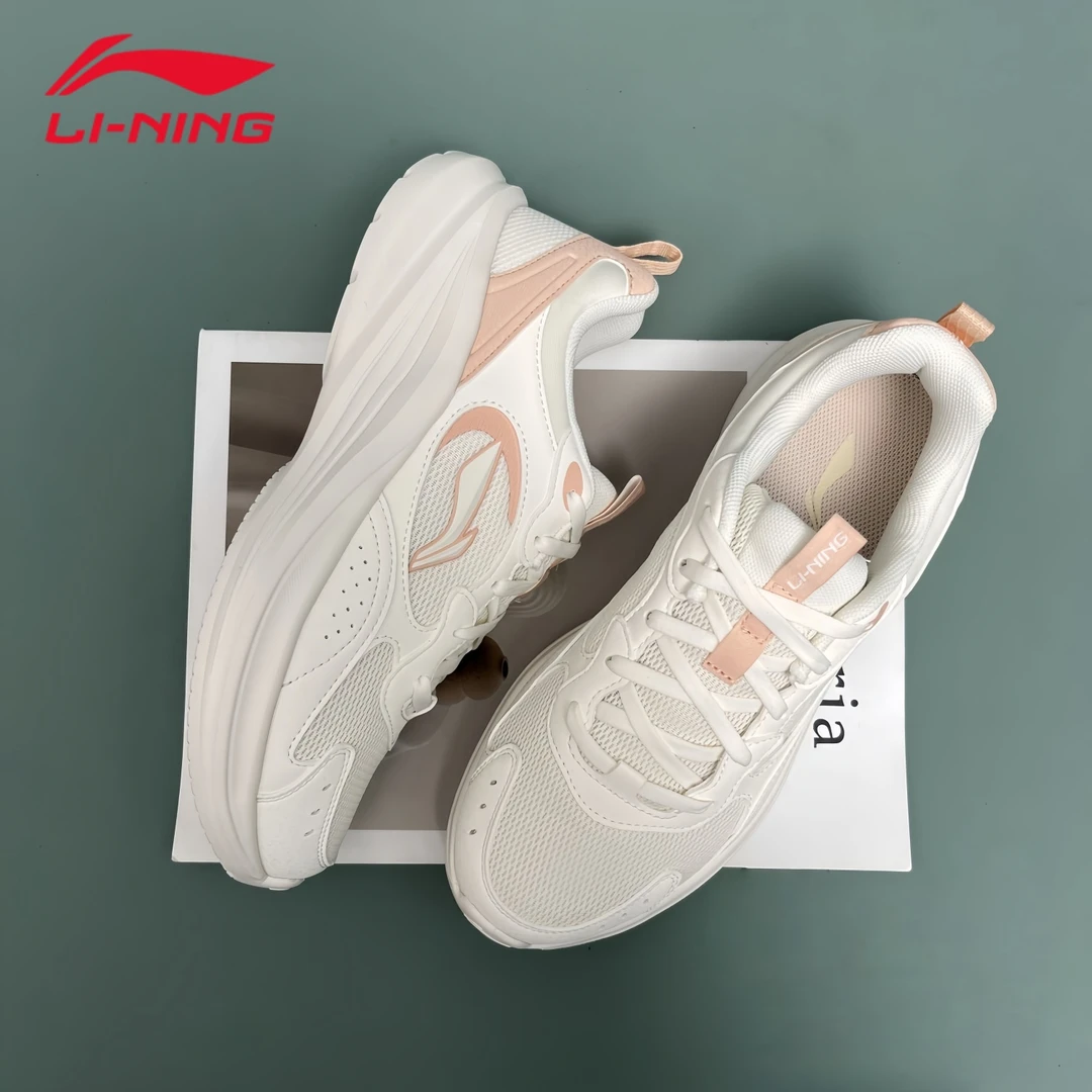 李宁轻风v2跑步鞋女鞋秋季2025新款厚底增高软弹休闲时尚运动鞋女