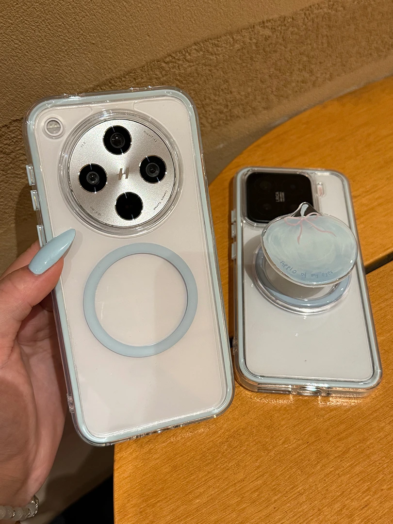 适用于oppofindx8手机壳华为Pura80苹果17小米15磁吸壳透明mate70