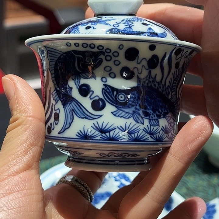 红丰窑缠枝鱼藻两才