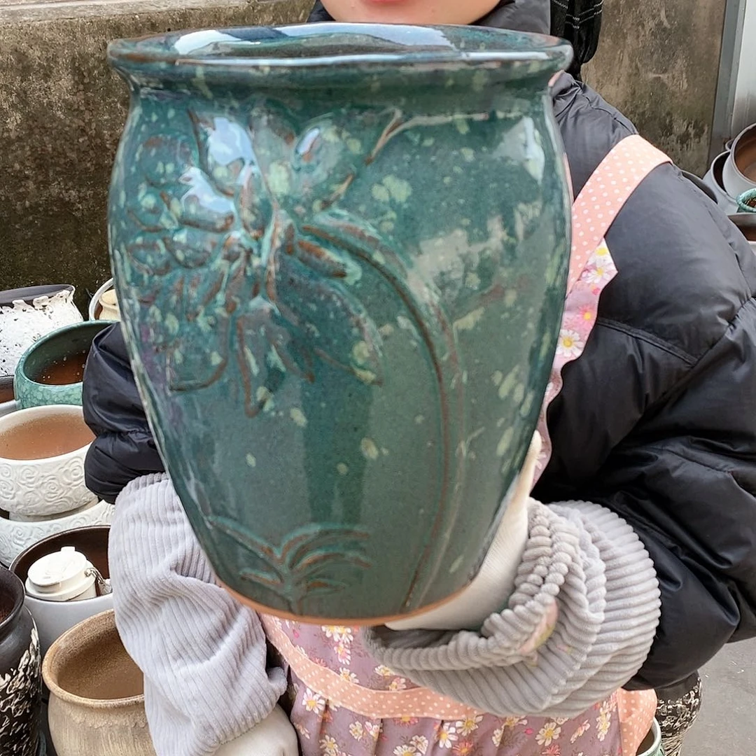 紫砂花盆正品口20高25