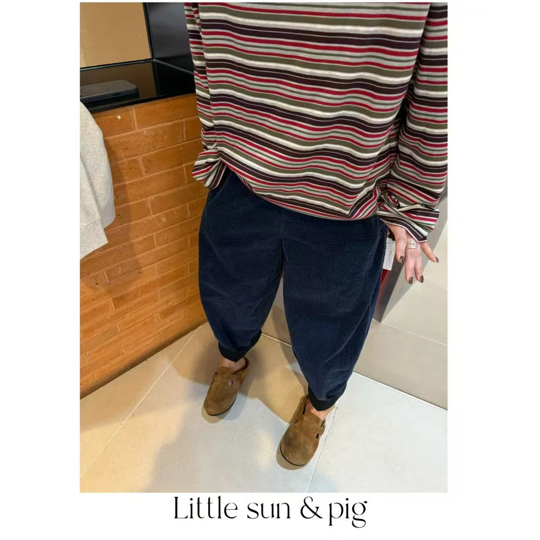 匹马灯芯绒休闲裤 no退no换