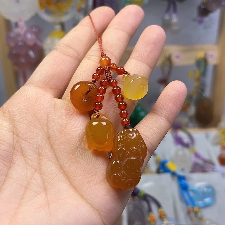 手机挂件，黄色款貔貅