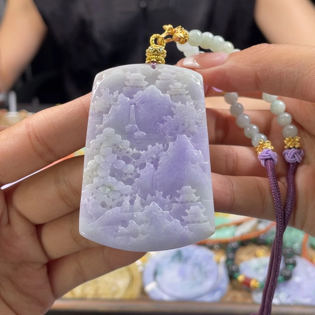 翡翠未镶嵌颈饰代编织