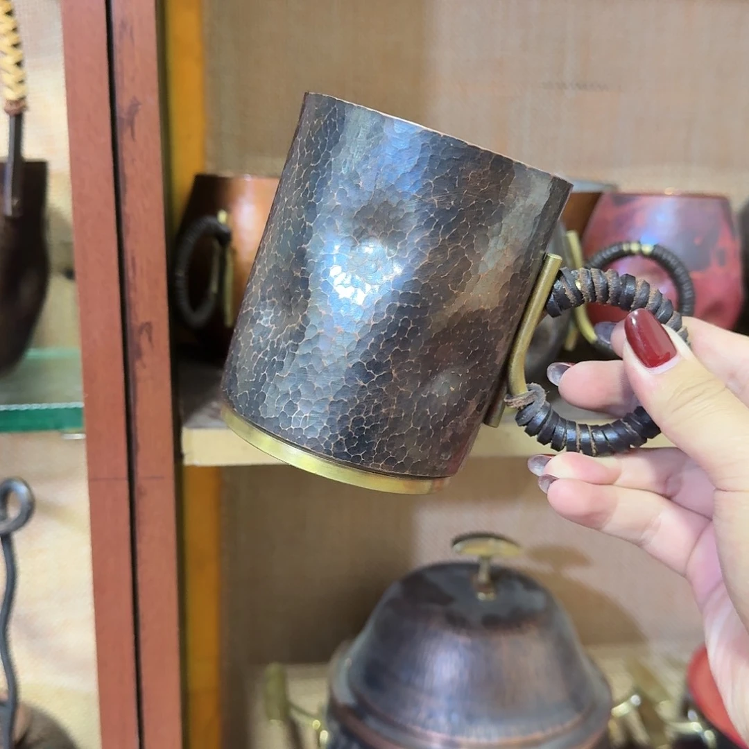 紫铜手工制作摆件马克杯