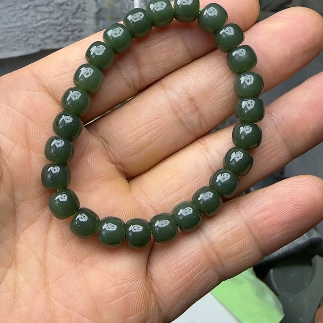 和田玉未镶嵌颈饰高冰湖水绿8