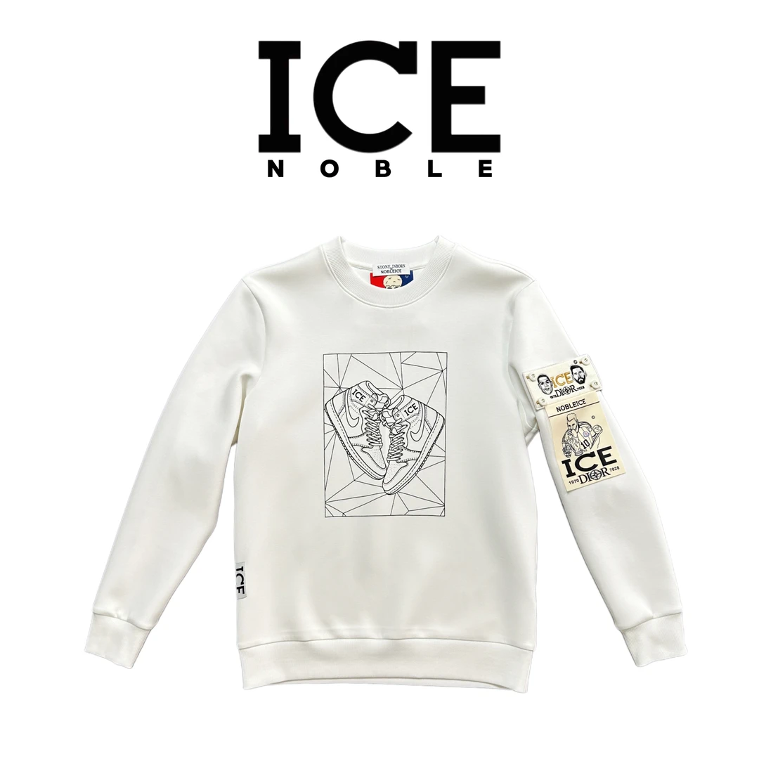 ICE NOBLE/意大利奢品 秋冬圆领套头时尚百搭卫衣休闲长袖