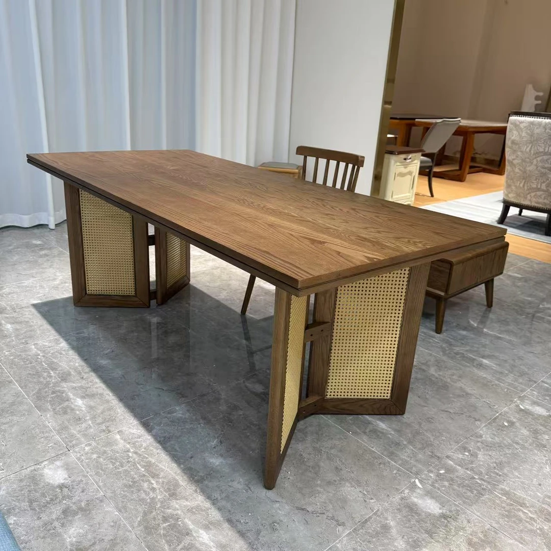 【XWCK】信威传奇- 藤编餐桌 2000*900*760