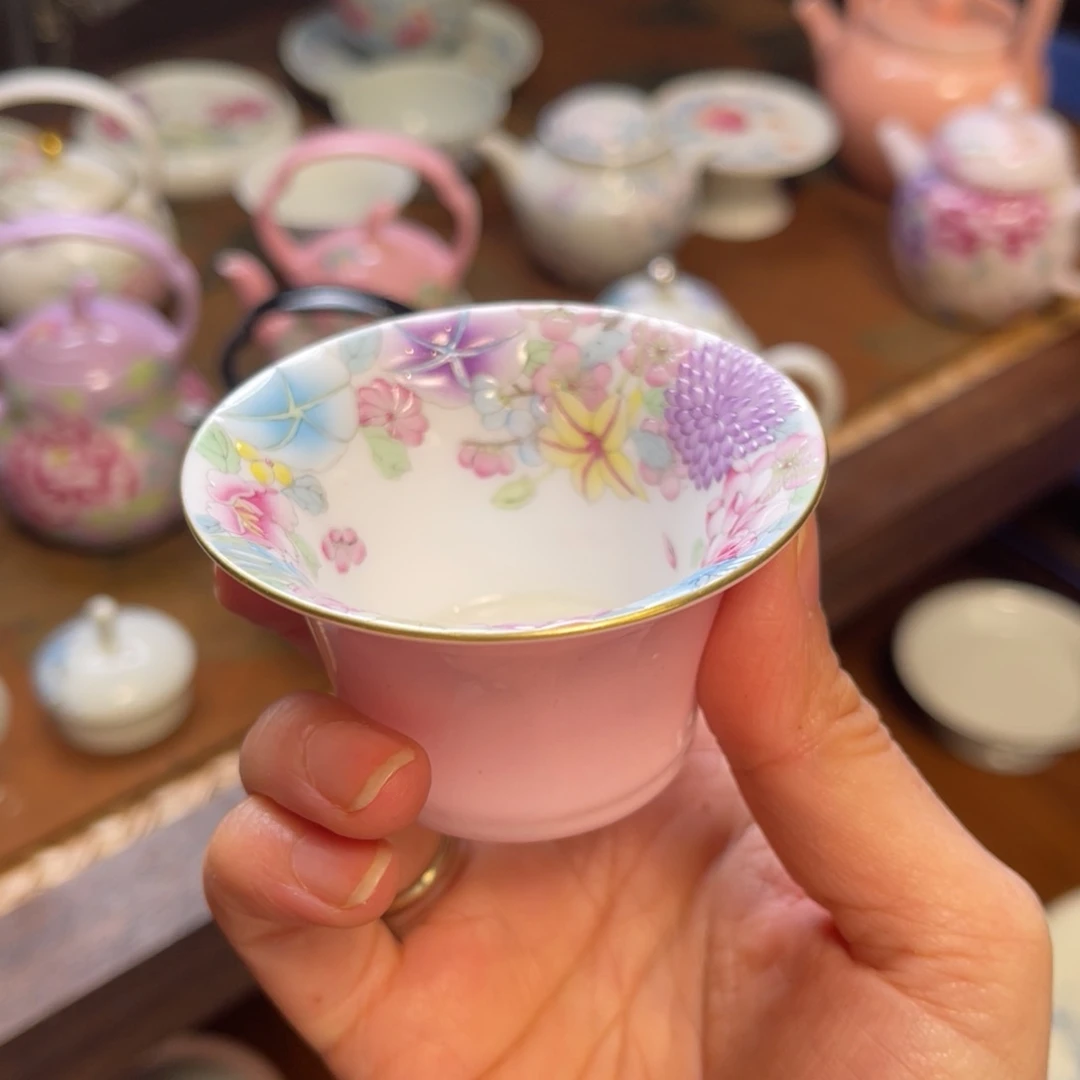 萱*鱼景德镇纯手绘陶瓷茶具微瑕