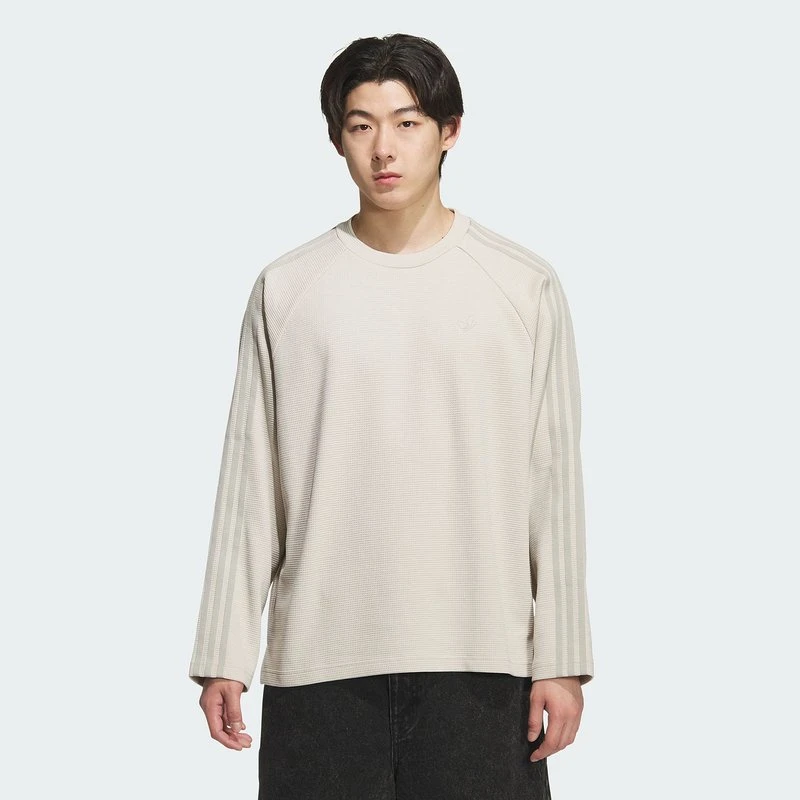 Adidas阿迪达斯苏翊鸣共创系列华夫格运动长袖圆领T恤KH1175