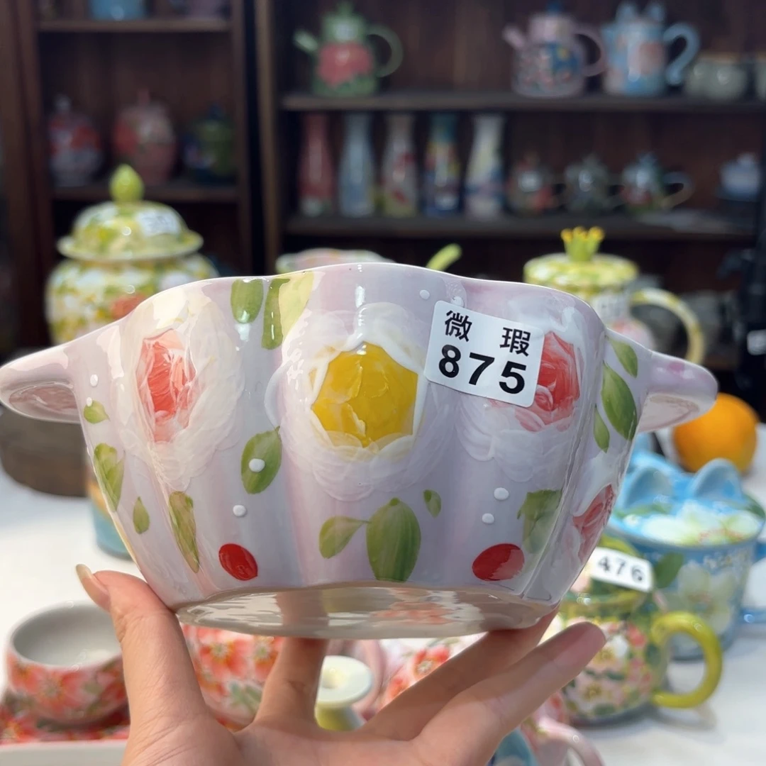 景德镇手绘高温釉下彩陶瓷茶具