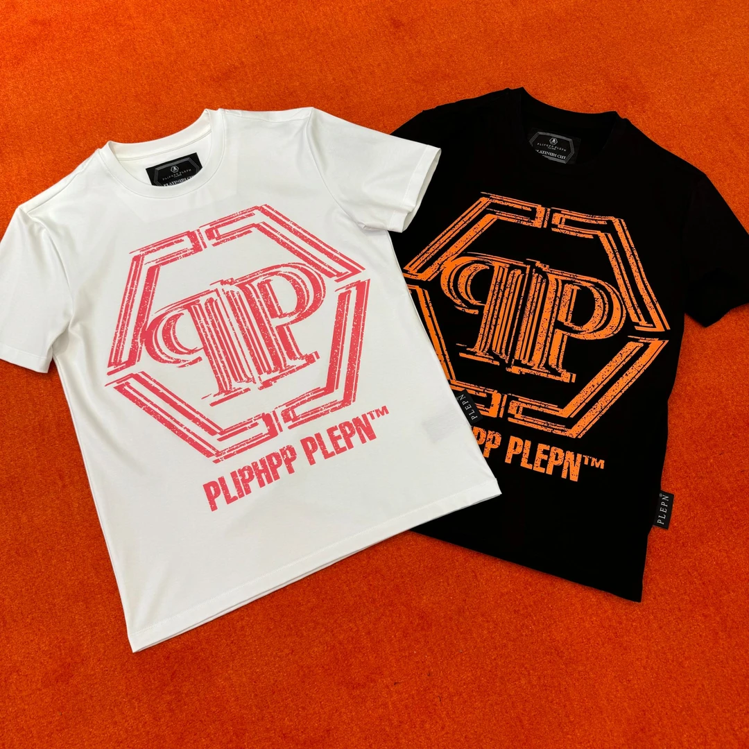 PLIPHPP PLEPN正品PP奢潮 双P标志 高档男士修身弹力短袖T恤1677