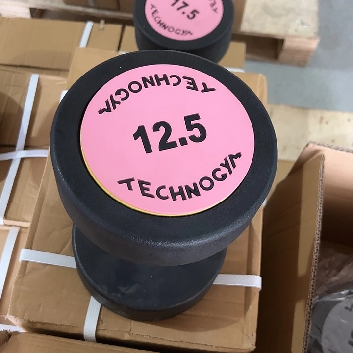 全新纯钢泰诺哑铃12.5公斤一对粉色