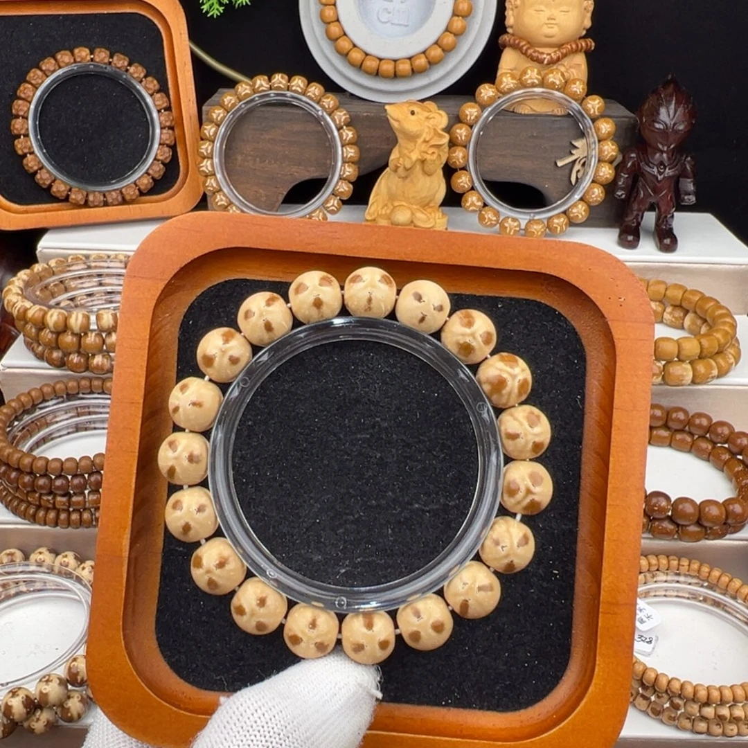 手串紫金鼠实心正圆熊猫