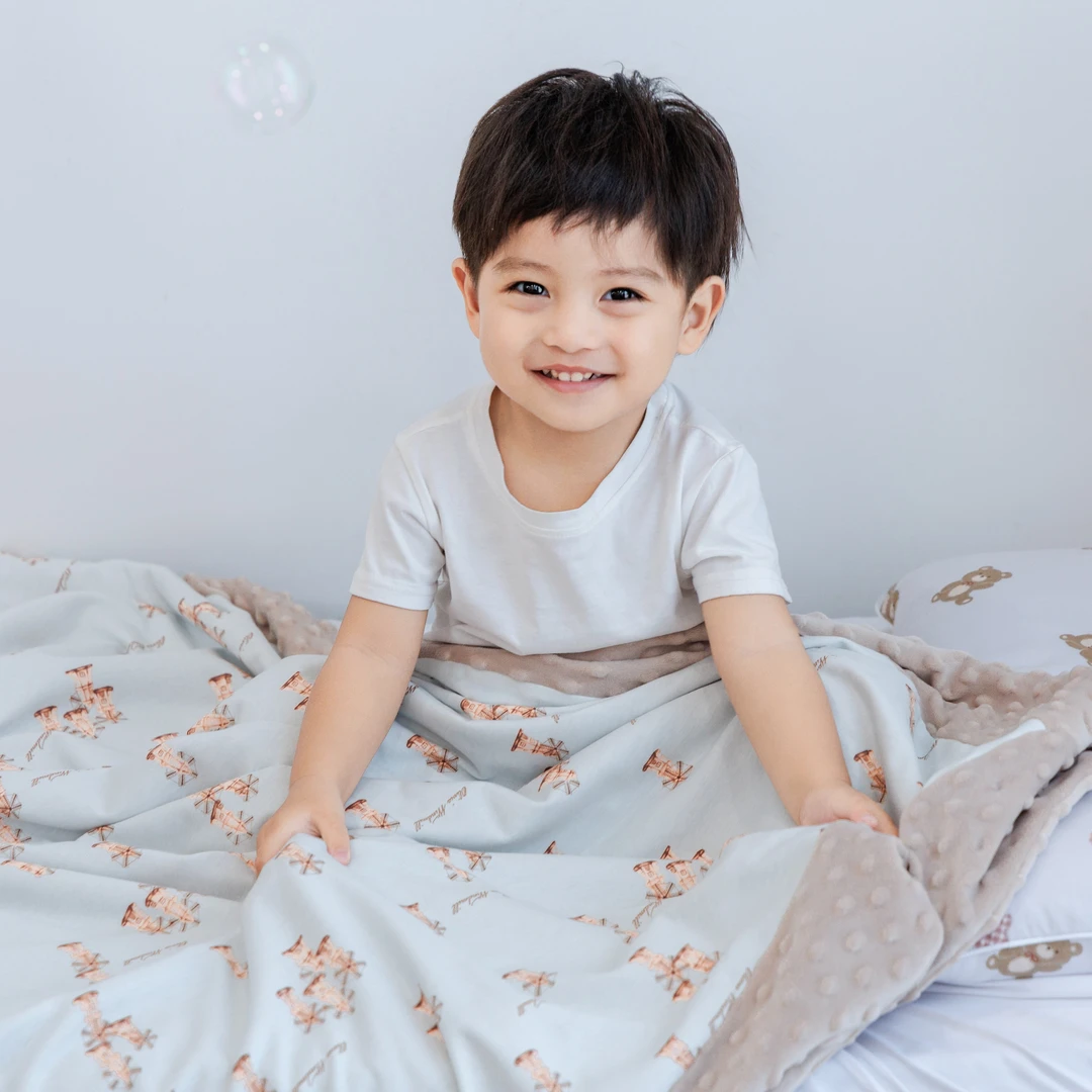 雅赞雅赞安抚豆豆毯童被/中童被加棉款