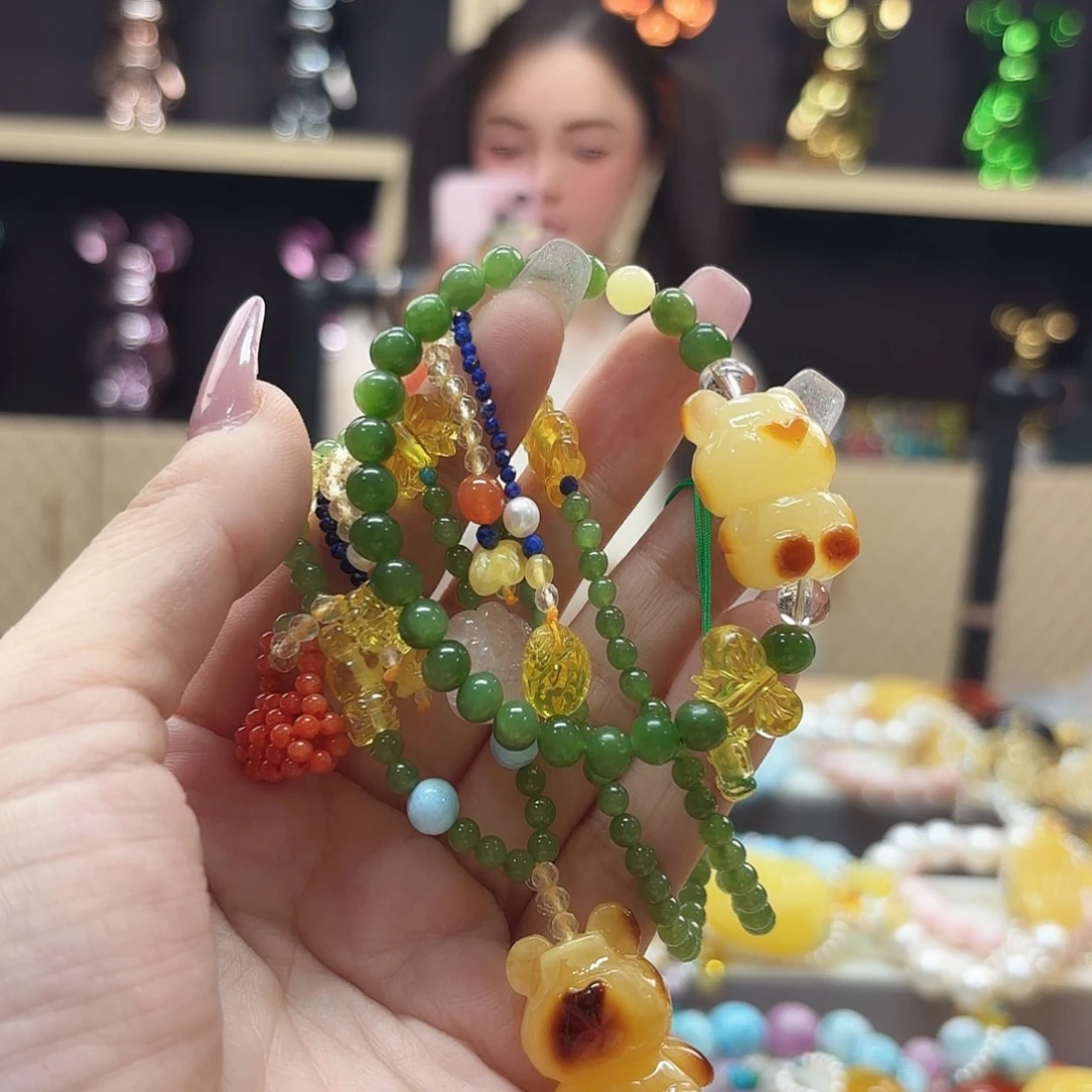 琥珀未镶嵌手链琥珀