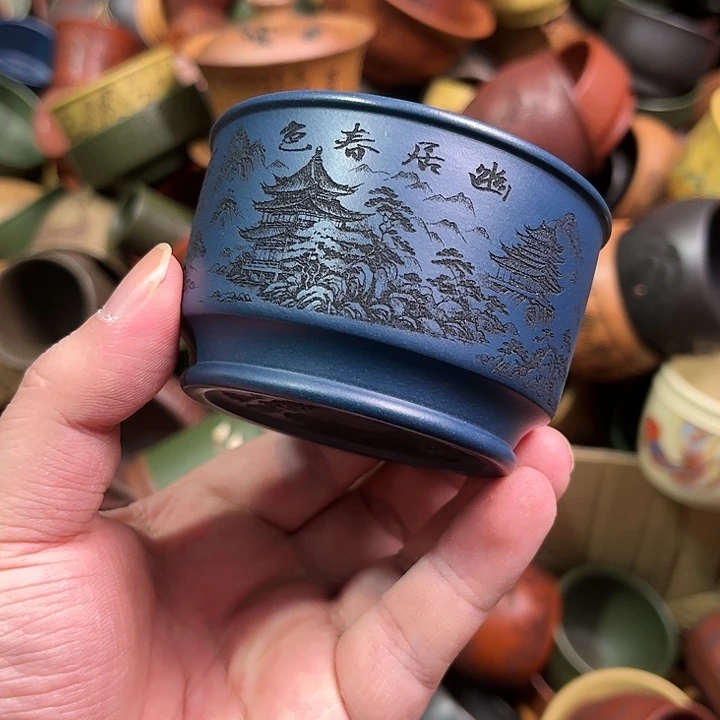 紫砂茶杯全手工紫砂主人杯