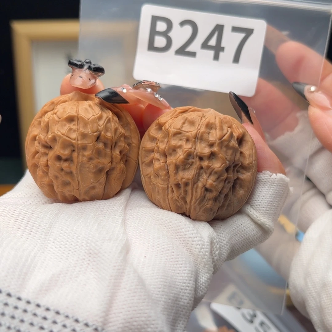 把件文玩核桃38甲骨纹b247