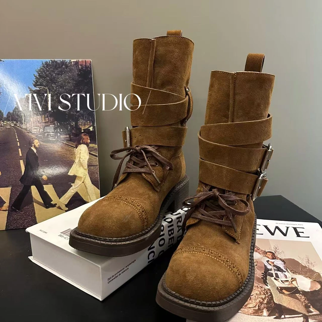 【主播自留】秋季新款时尚英伦风时尚百搭马丁靴X1187