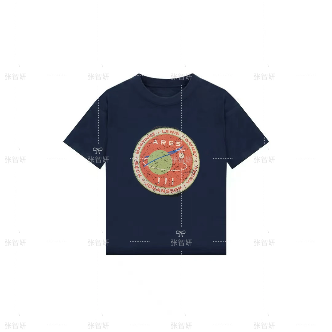 【做旧星球】圆领字母印花短袖t恤女2025夏季新款韩版设计感上衣潮