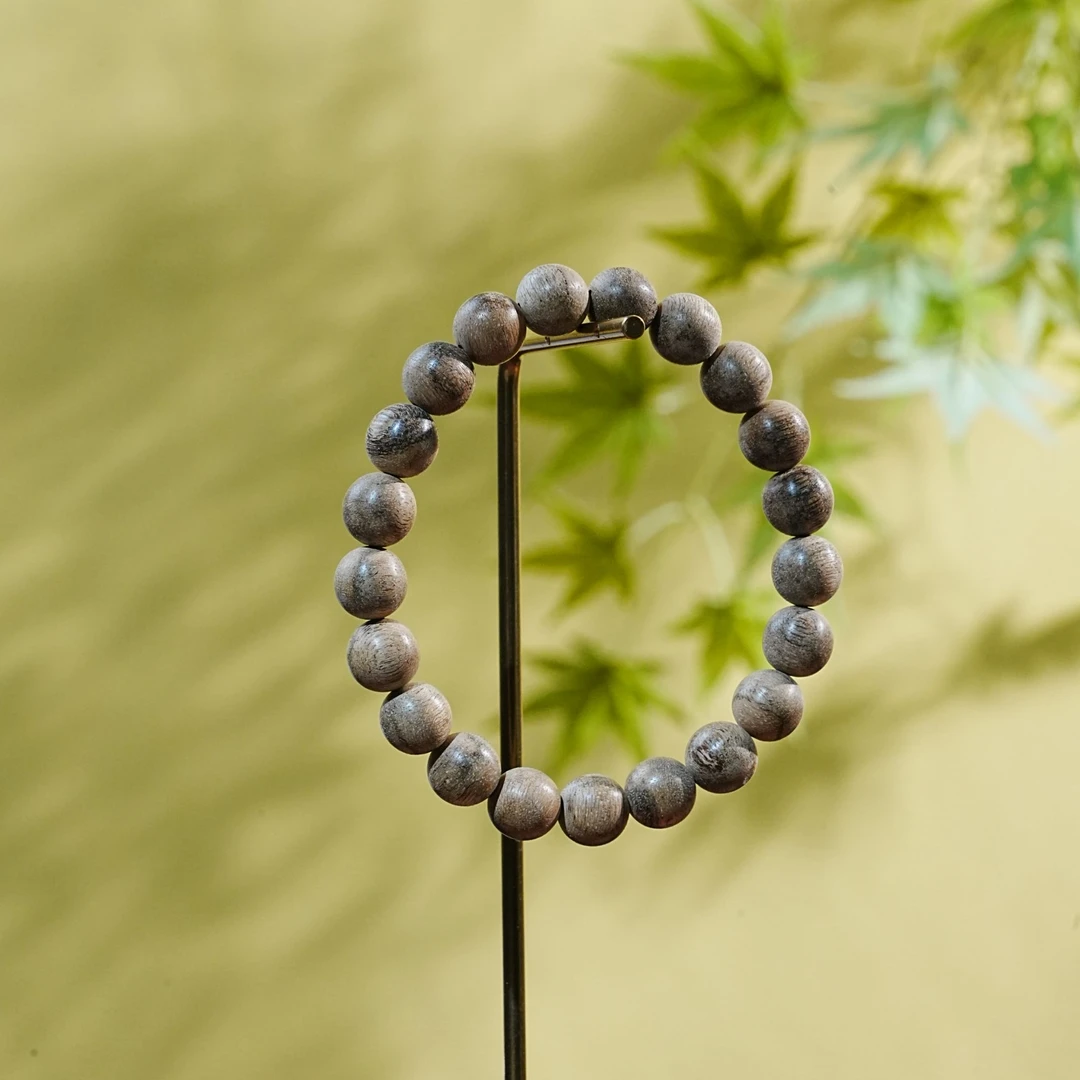 "马来西亚老料虎斑纹单圈沉香手串 0.9cm 4.79g T251008082  B"